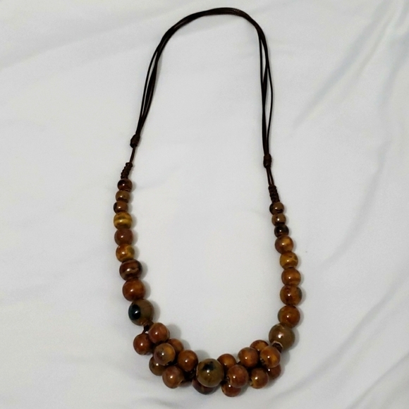Accessories - Portuguese Ceramic Light Brown Necklace
